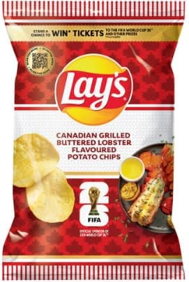 Lay's Canadian Grilled Buttered Lobster Flavoured Potato Chips 120g - image 1