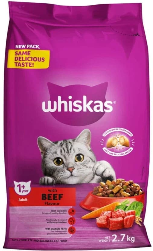 Whiskas With Prebiotic Beef (2.7kg) - image 1