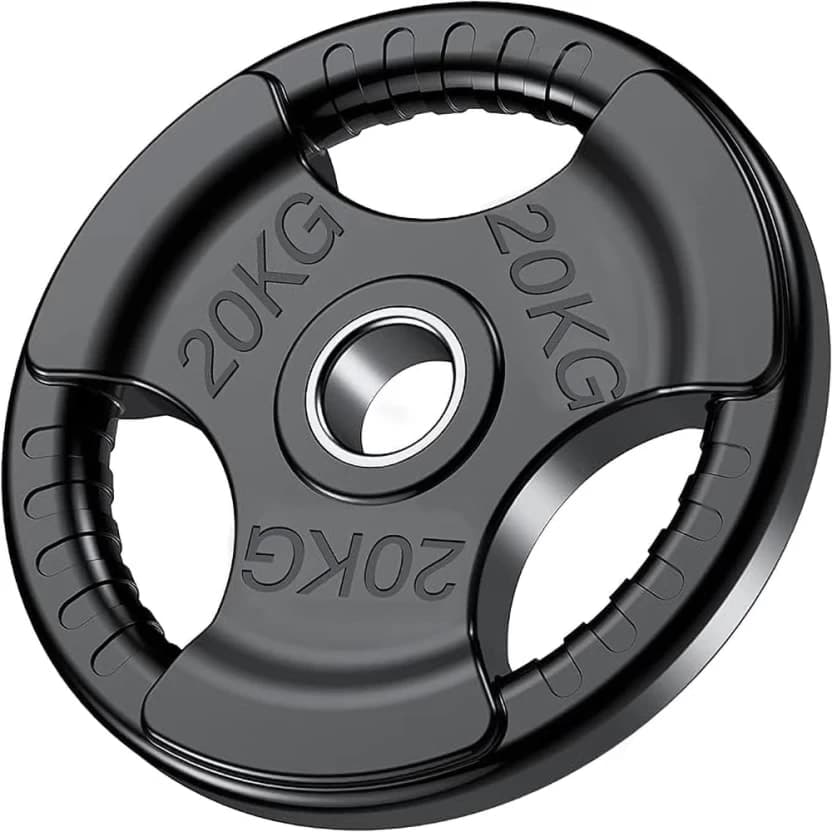 i-Fitness Single 20kg Rubber Olympic Tri-Grip Weight Plate (20 kg) - image 1