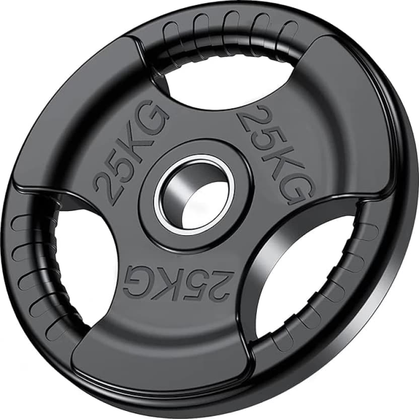 i-Fitness Single 25kg Rubber Olympic Tri-Grip Weight Plate (25 kg) - image 1