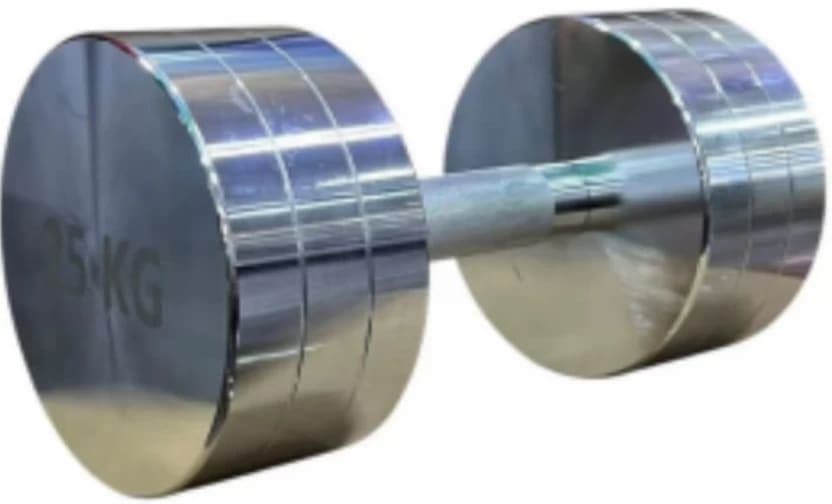 Generic 25kg Chrome-Finished Dumbbell - image 1