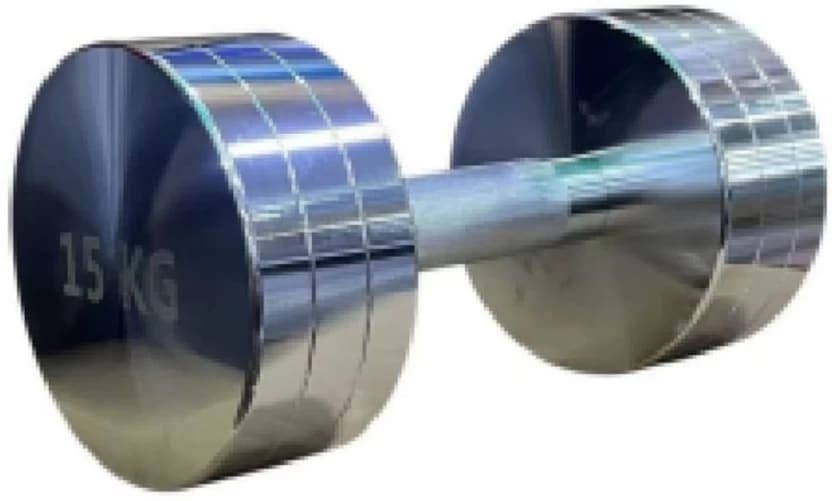 Generic 15kg Crome-Finished Dumbbell - image 1