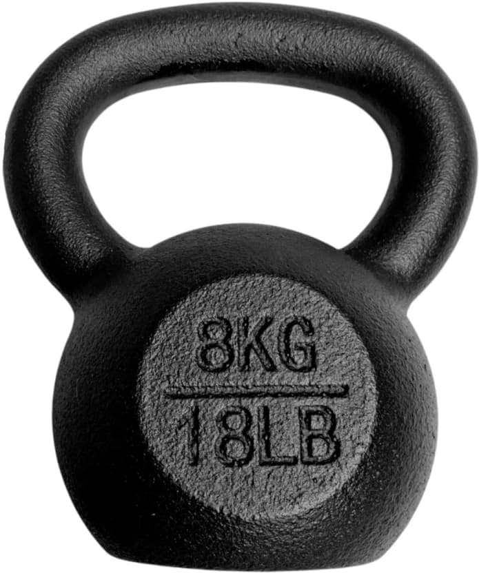 i-Fitness Single 8kg Kettlebell Black Kettlebell